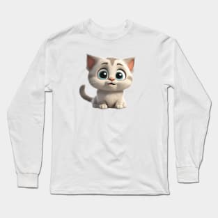 Adorable Kitty Cat Long Sleeve T-Shirt